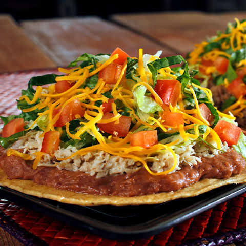Shredded Chicken Tostada